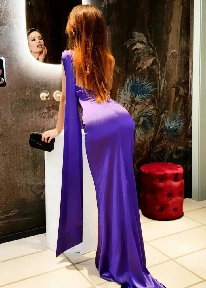 Robe violette de soirée