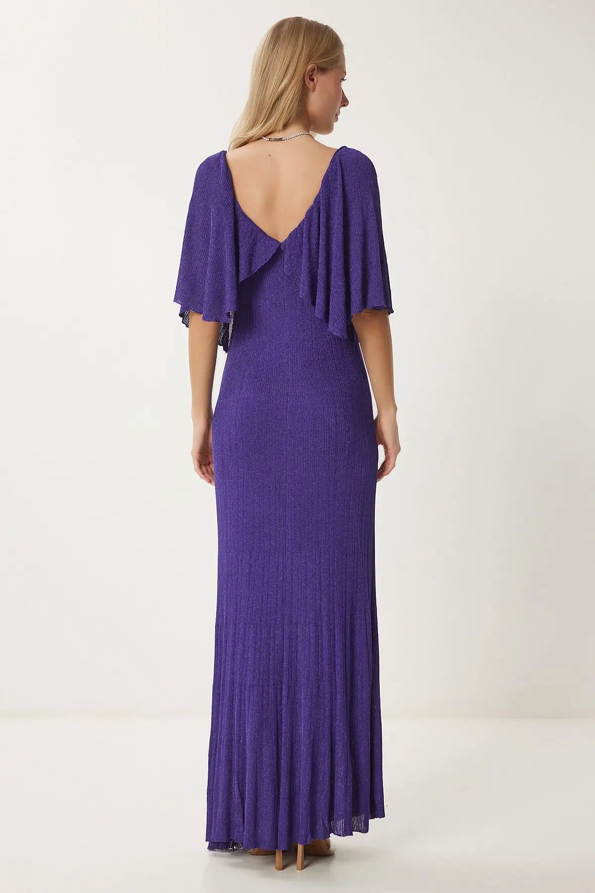 Robe violette longue
