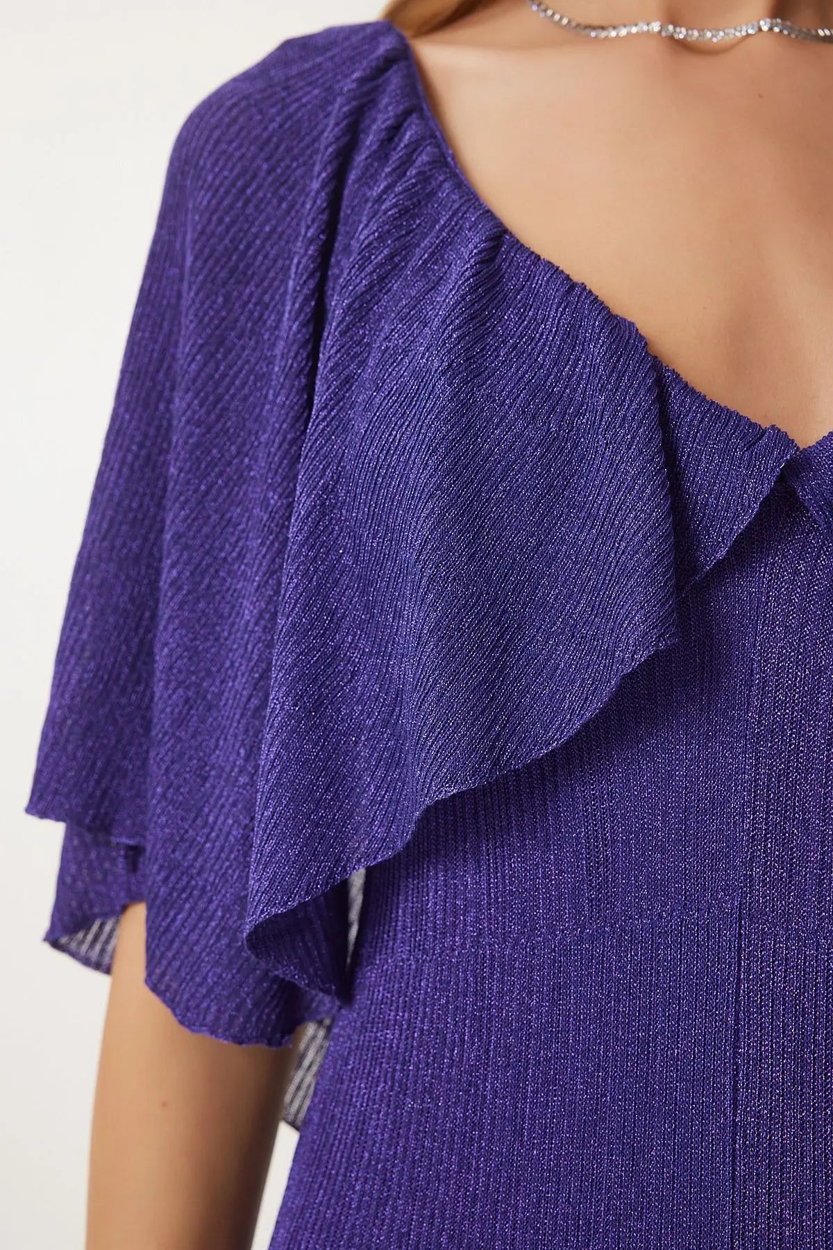 Robe violette longue