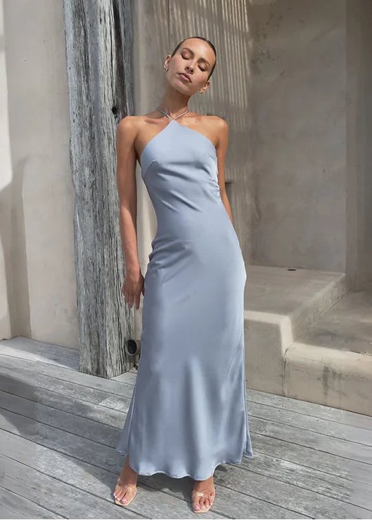 Robe longue satin demoiselle d honneur