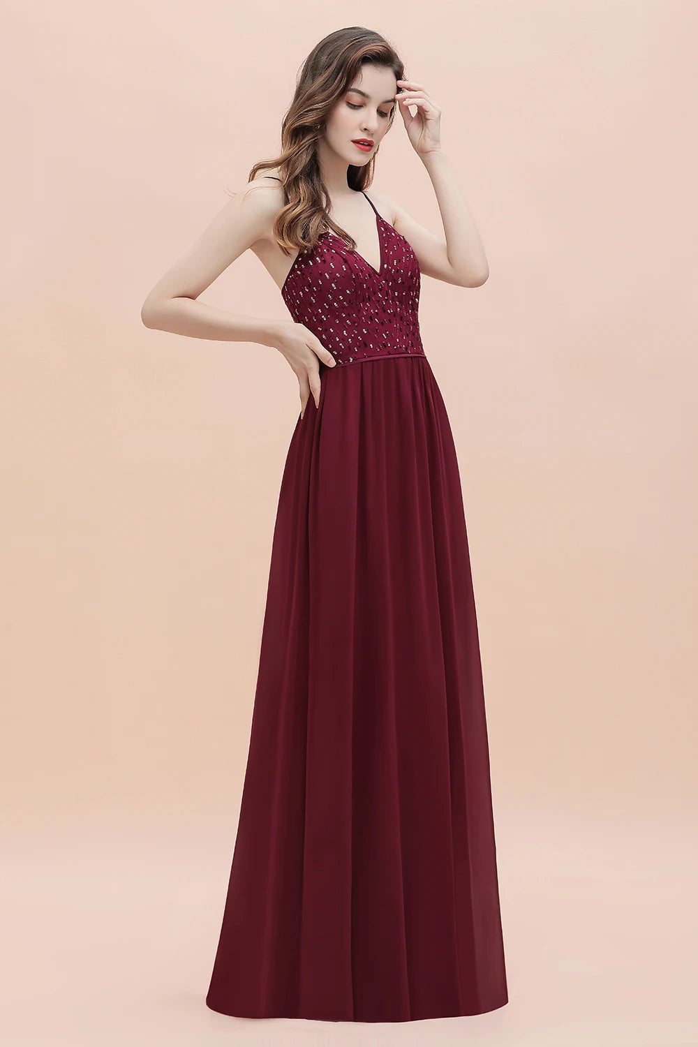 Robe demoiselle d honneur bordeaux
