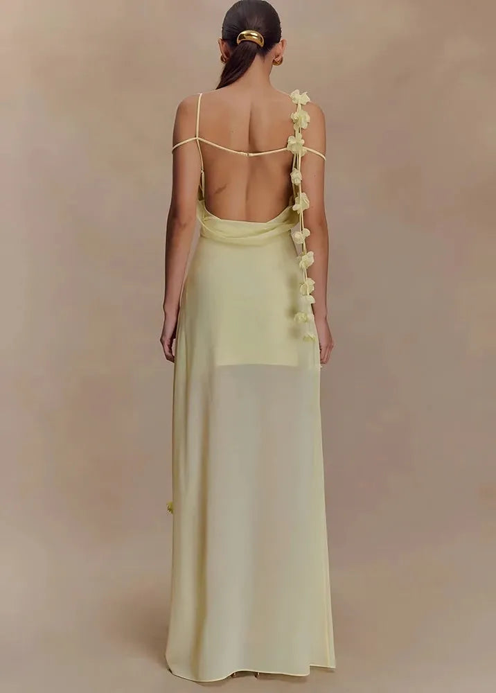 Robe jaune habillée