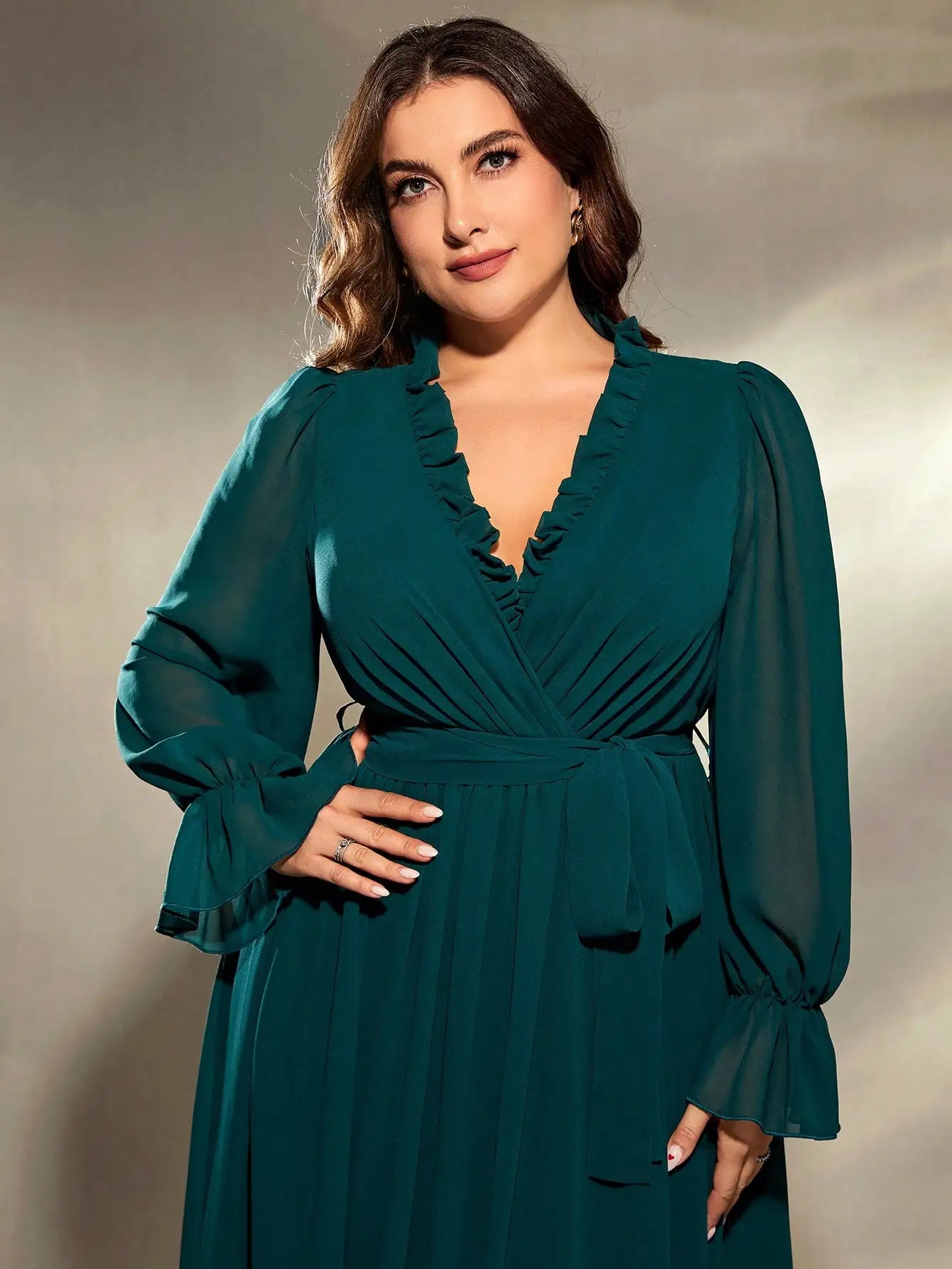 Robe vert emeraude grande taille