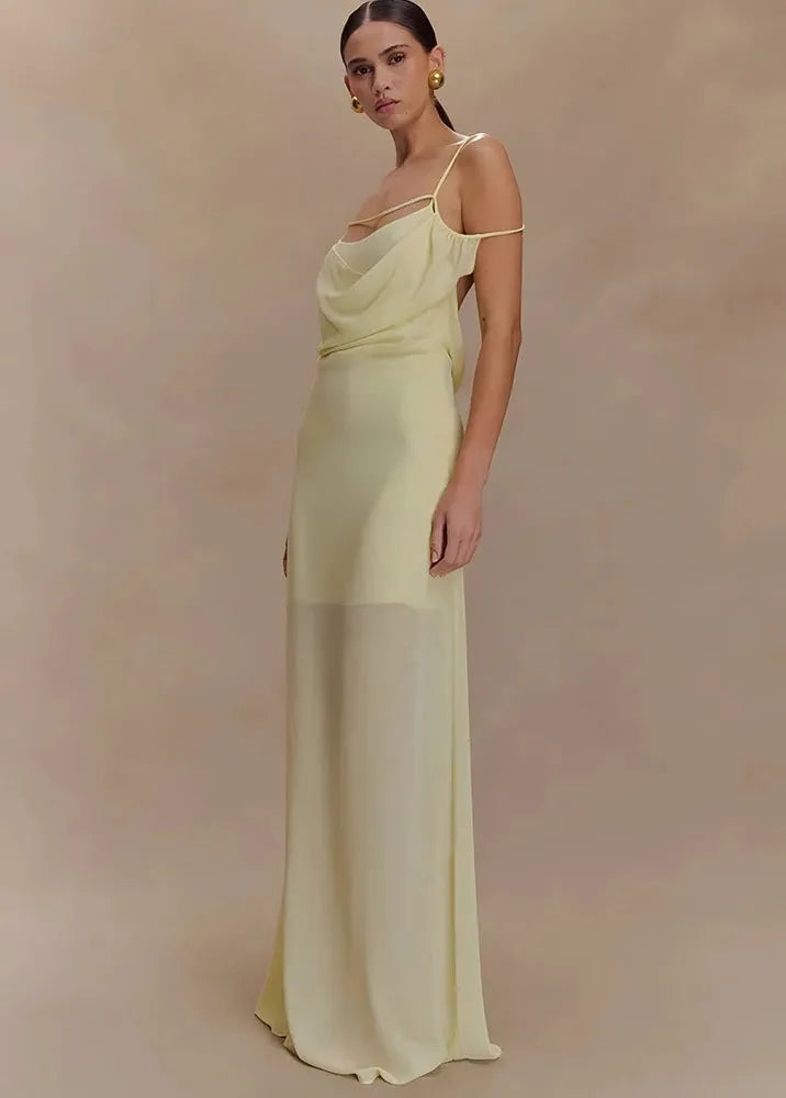 Robe jaune habillée