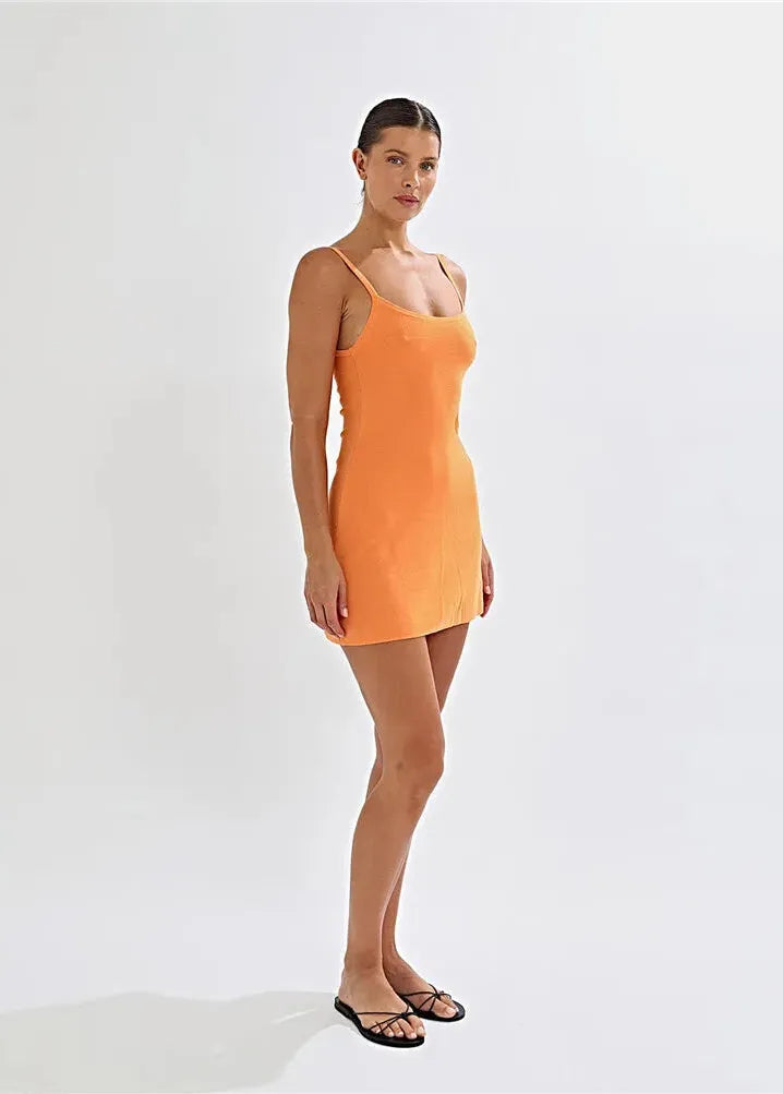 Robe courte orange