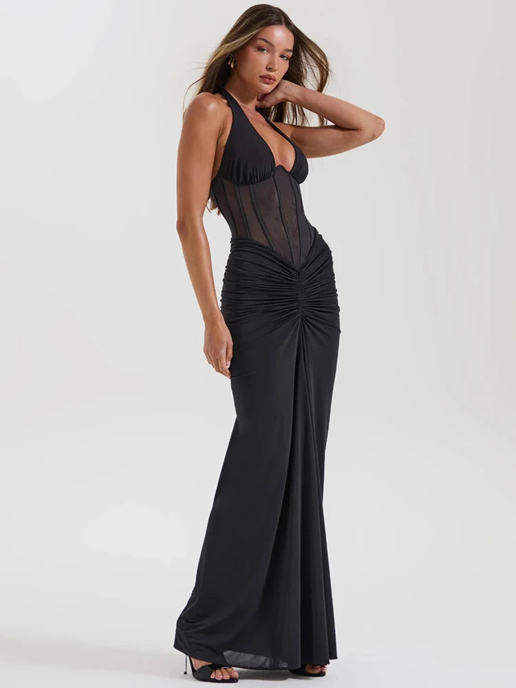 Robe corset de soirée noire