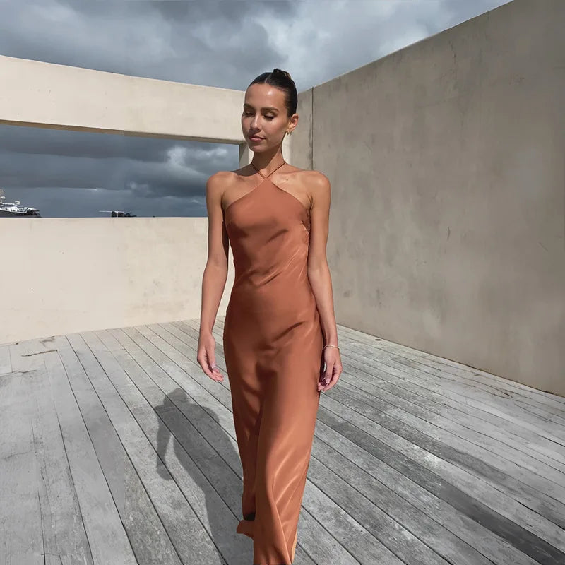 Robe longue satin demoiselle d honneur