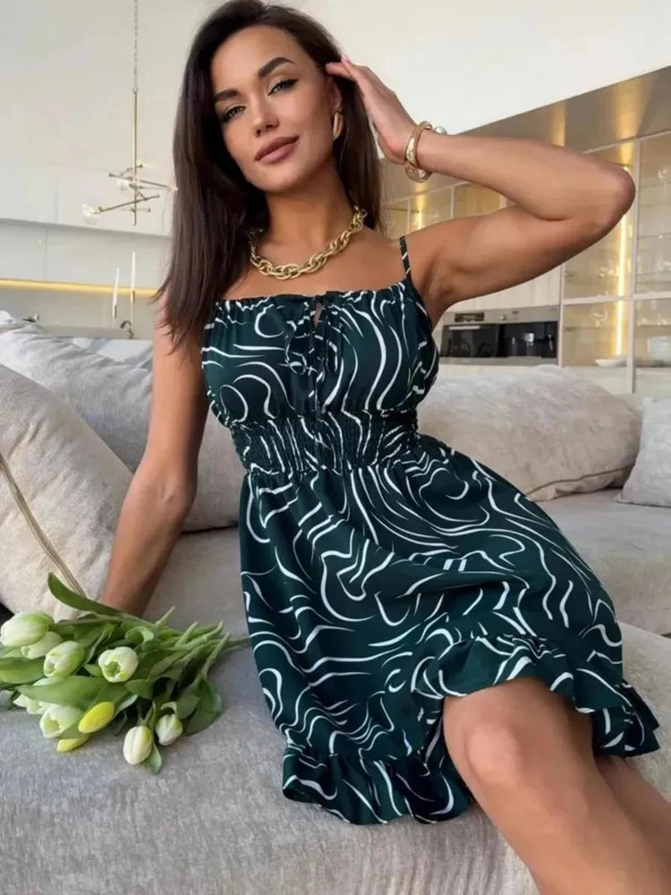 Robe patineuse verte