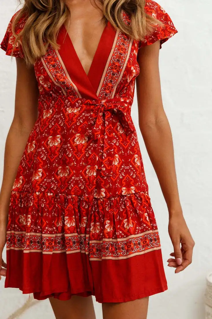 Robe boheme courte