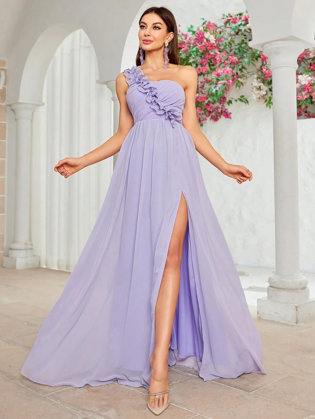 Robe ceremonie lilas