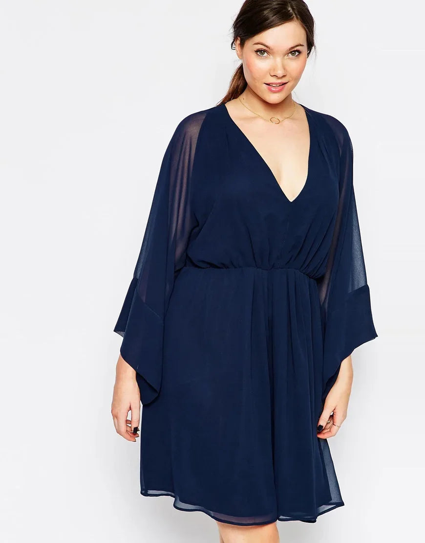 Robe en mousseline grande taille