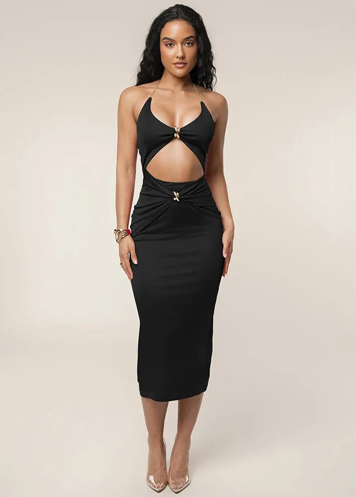 Robe de soirée noire été