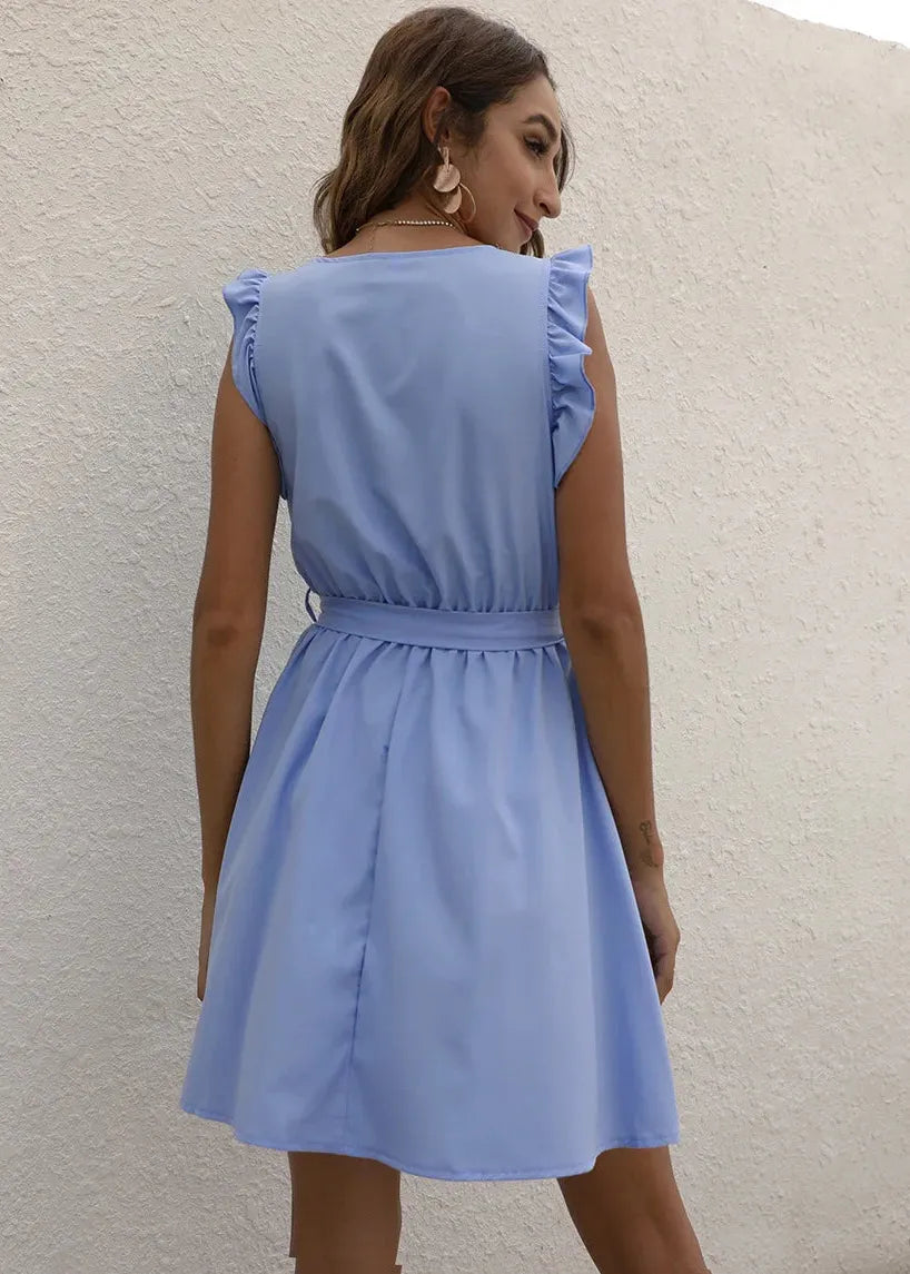 Robe bleue courte