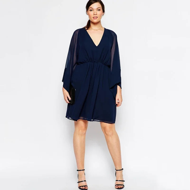 Robe en mousseline grande taille