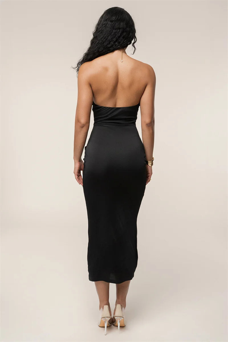 Robe de soirée noire été