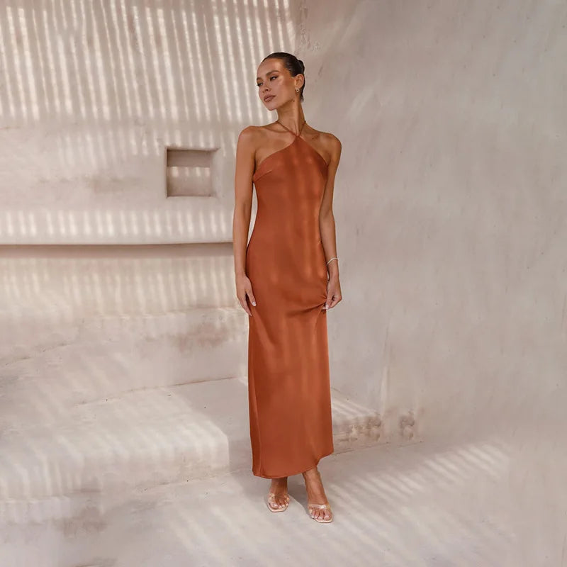 Robe longue satin demoiselle d honneur