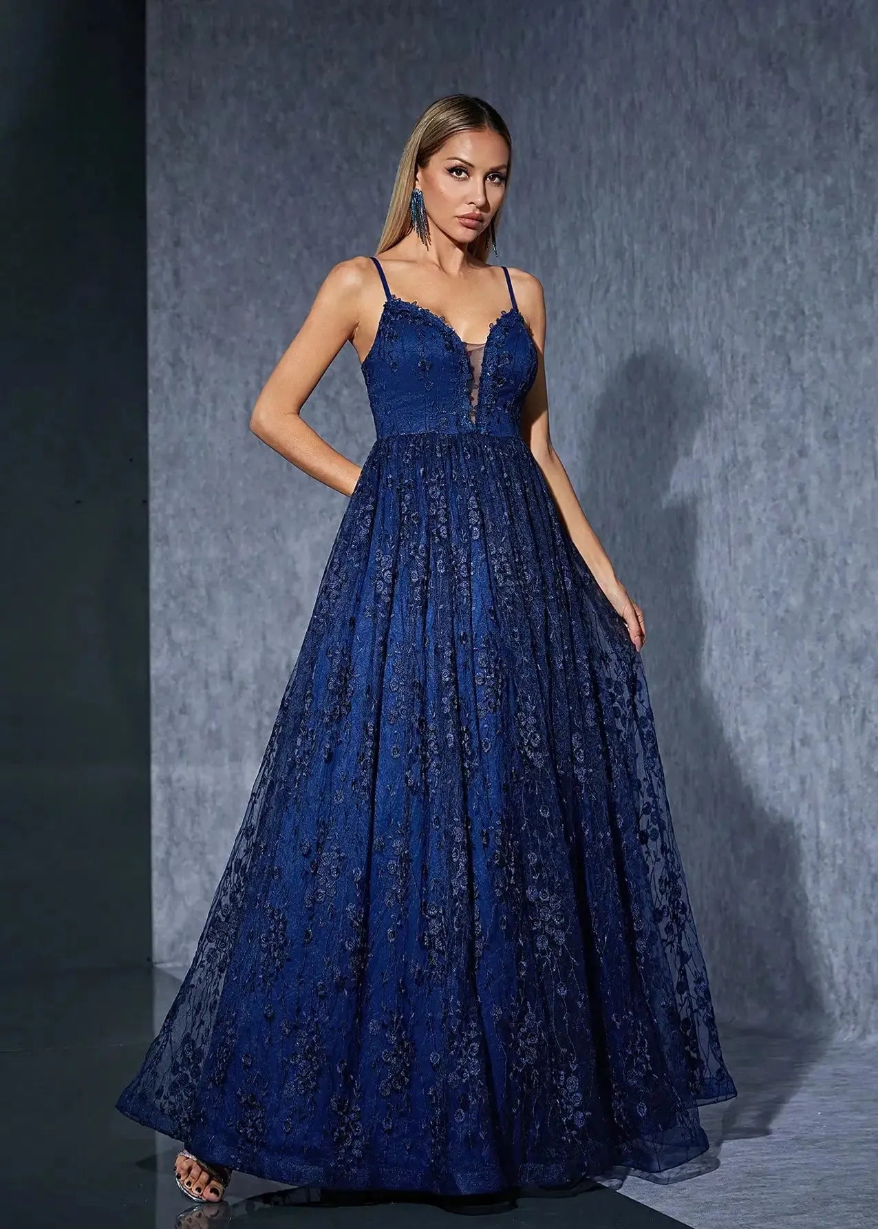 Robe de bal bleu nuit