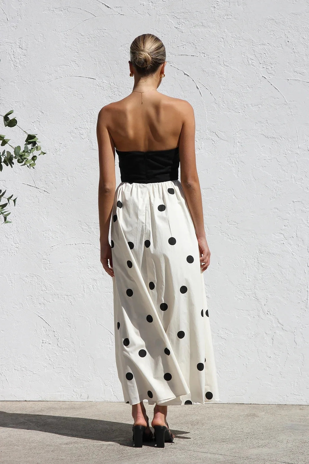 Robe bustier a pois