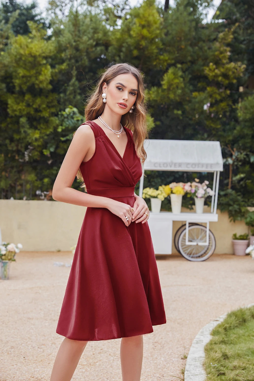 Robe courte empire