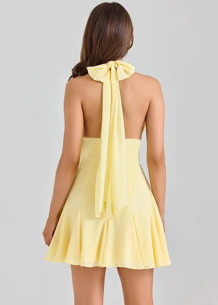 Robe courte jaune