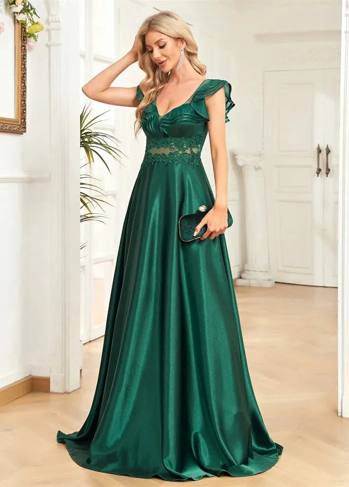 Robe de bal vert emeraude