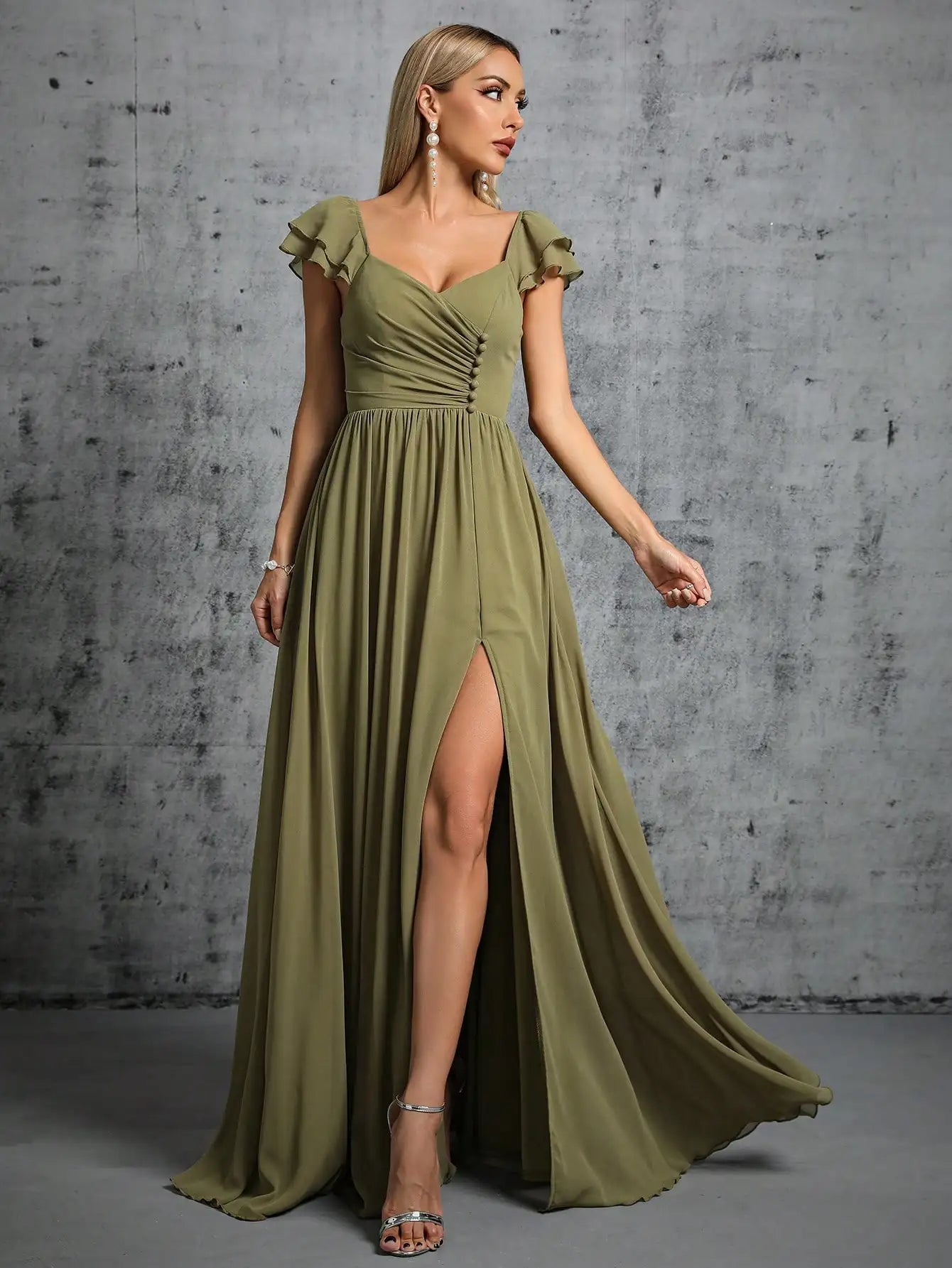 Robe demoiselle d'honneur fendue