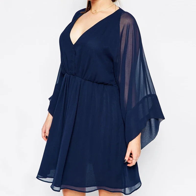 Robe en mousseline grande taille
