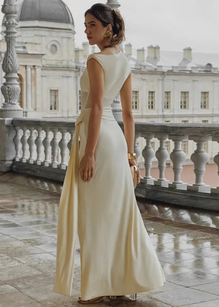 Robe cérémonie beige