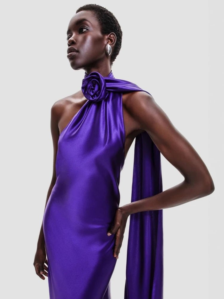 Robe violette de soirée