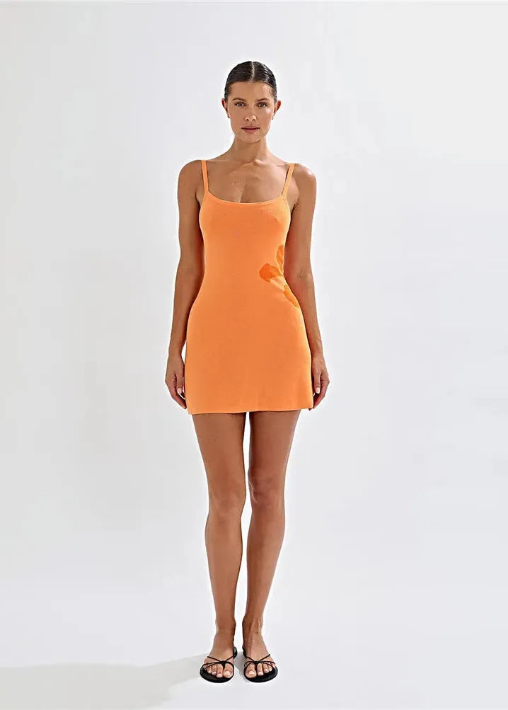 Robe courte orange