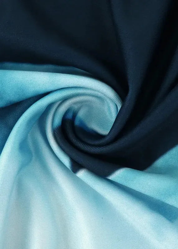 Robe longue moulante bleue