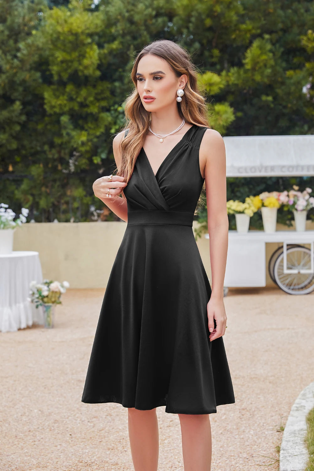 Robe courte empire