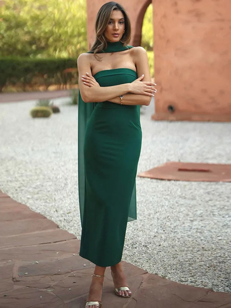 Robe ceremonie verte