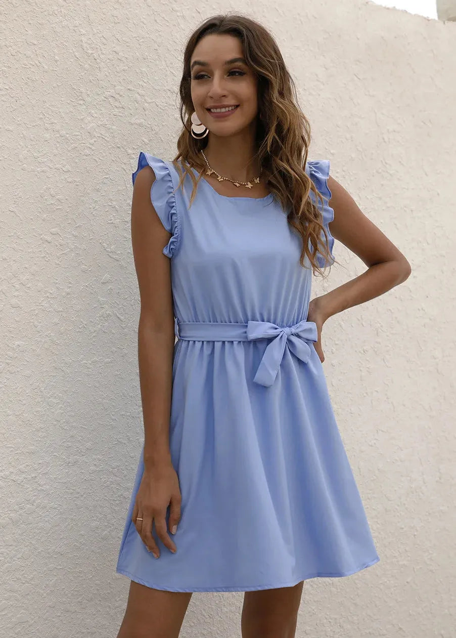Robe bleue courte