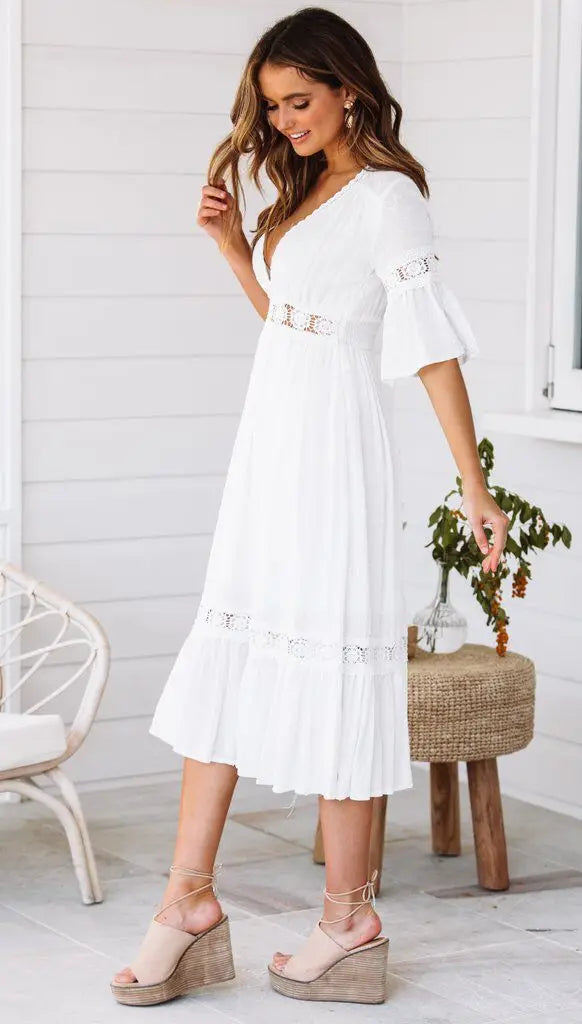 Robe boheme blanche