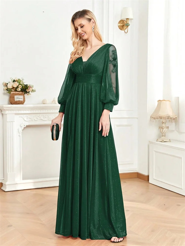 Robe demoiselle d'honneur vert foret