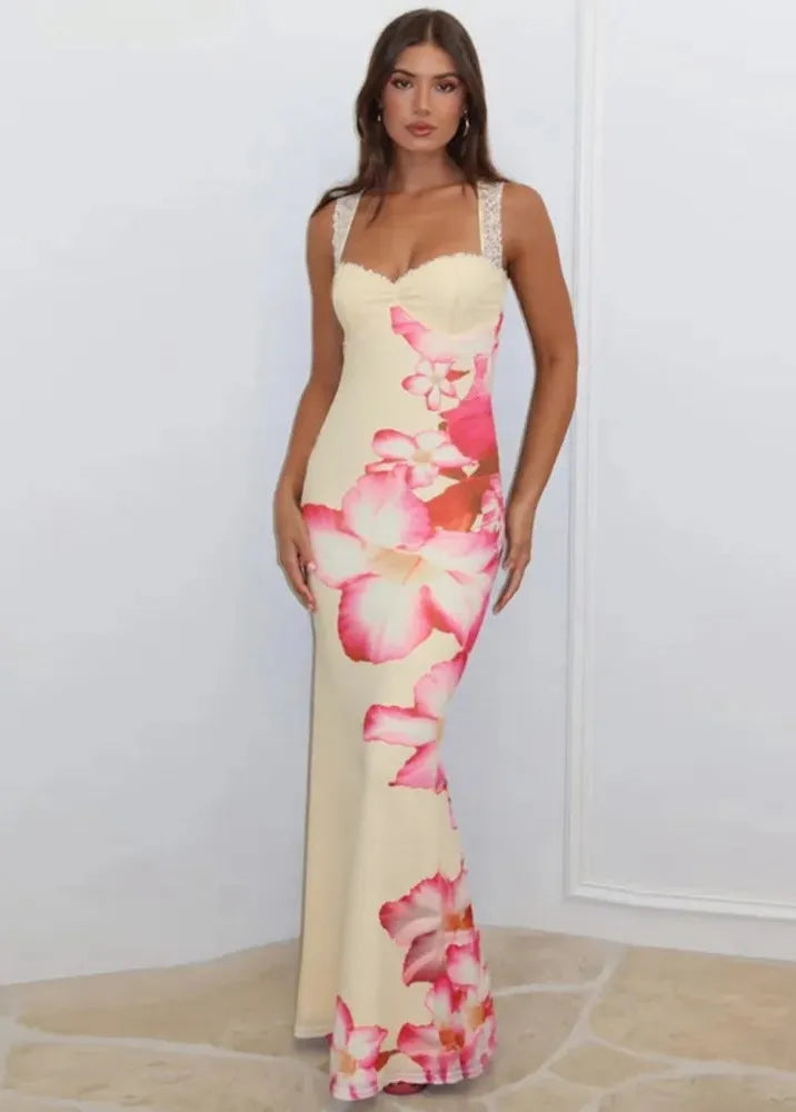 Robe fleurie jaune