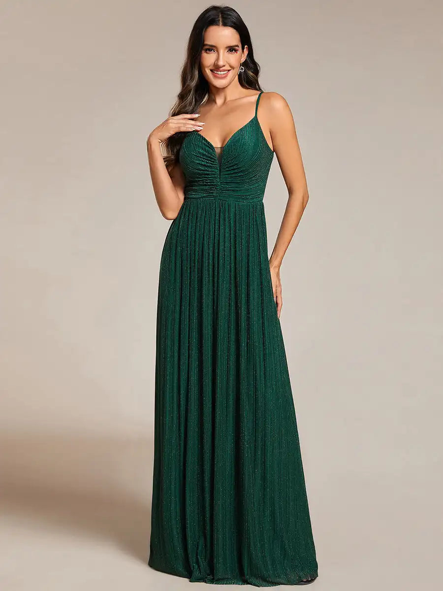 Robe demoiselle d'honneur vert foncé