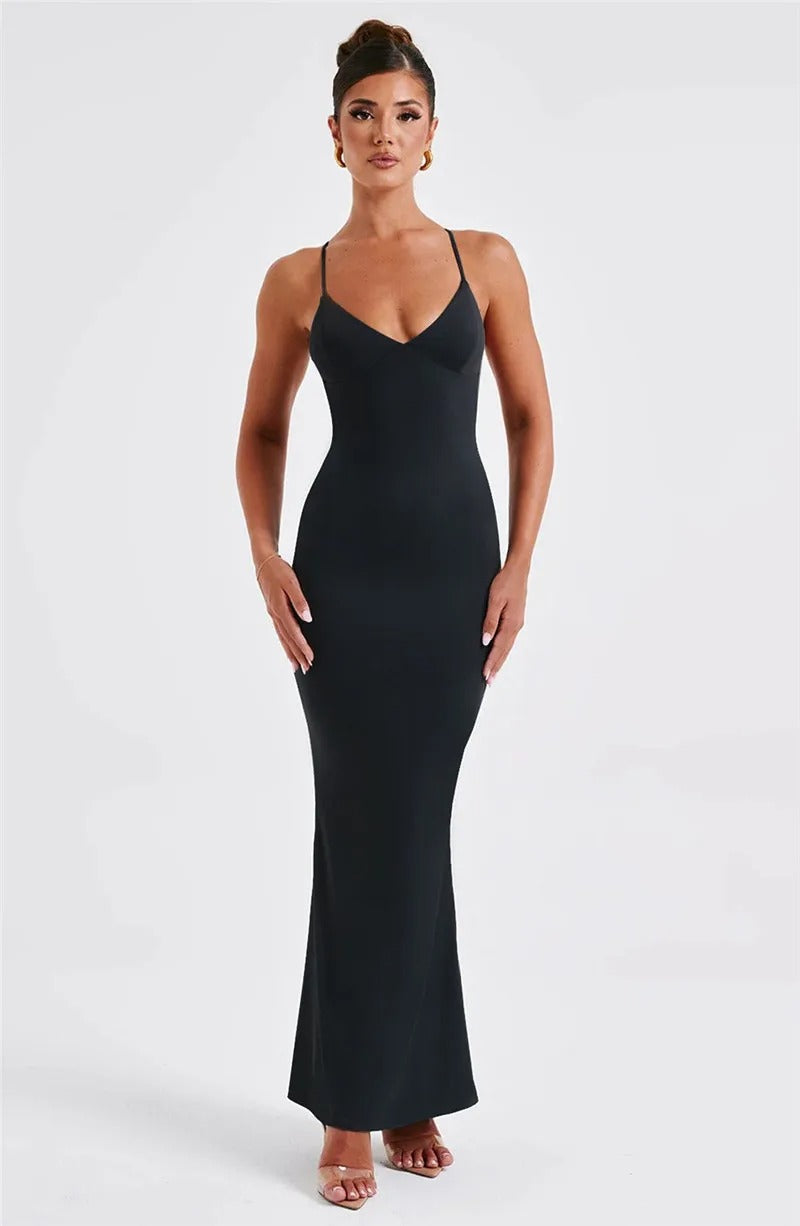 Robe moulante dos nu