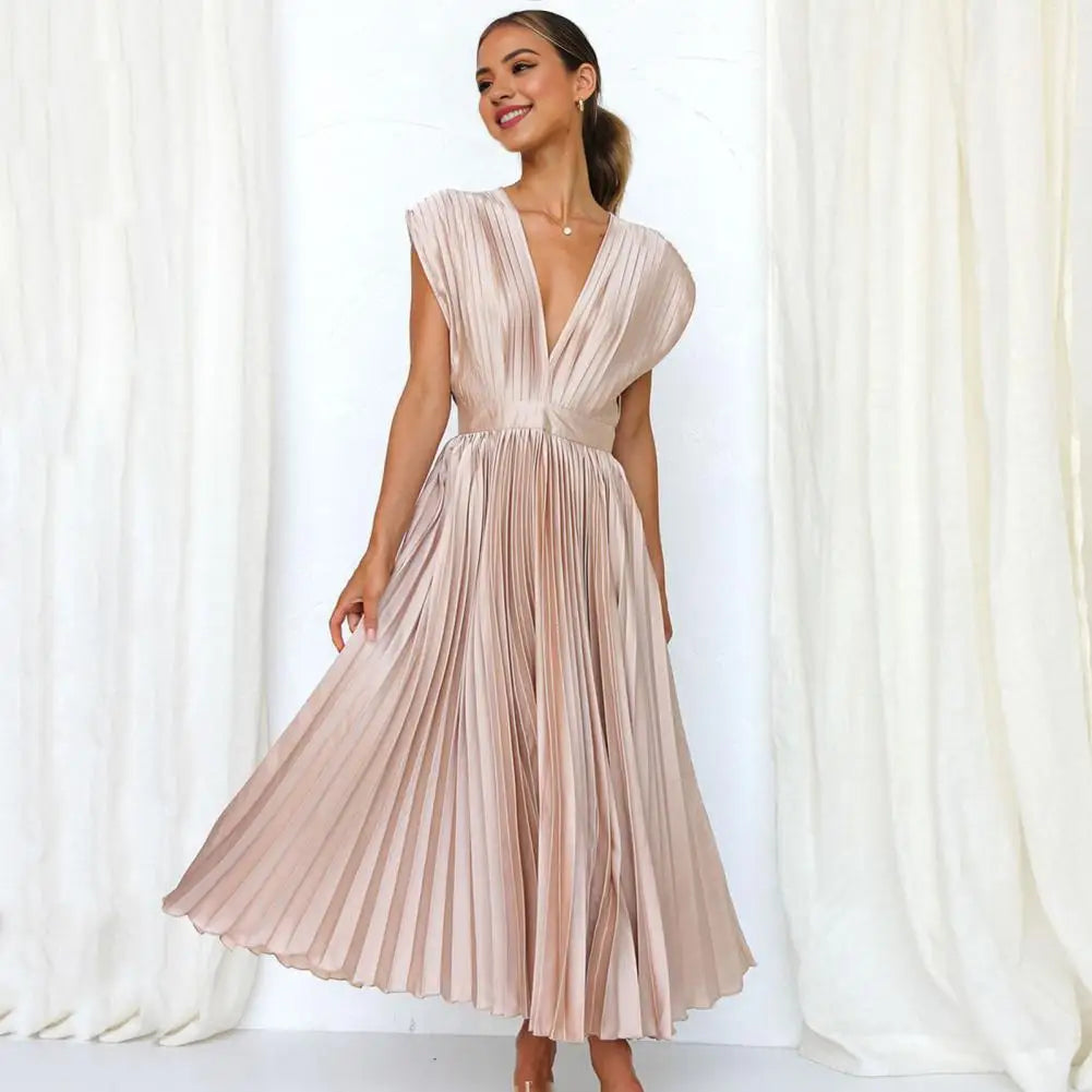 Robe demoiselles d'honneur plissé champagne