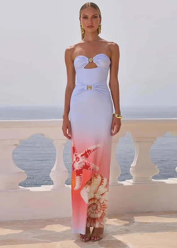 Robe plage bustier