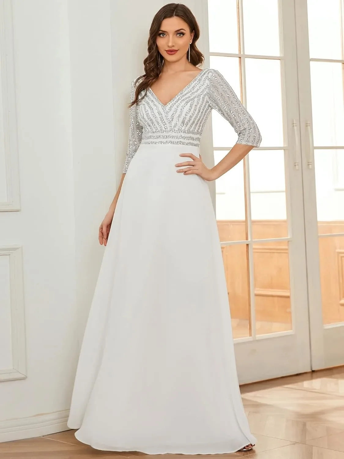 Robe gala blanche