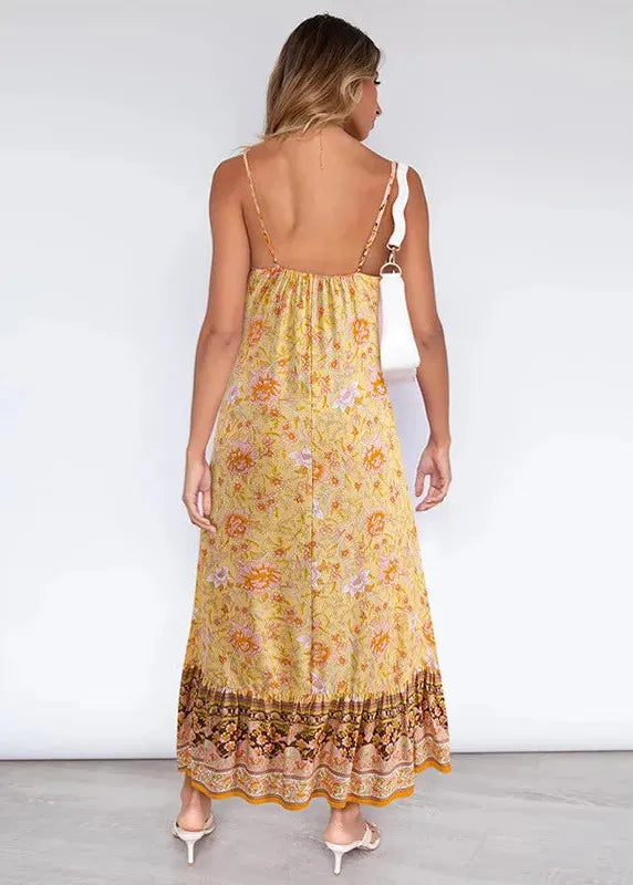 Robe boheme jaune