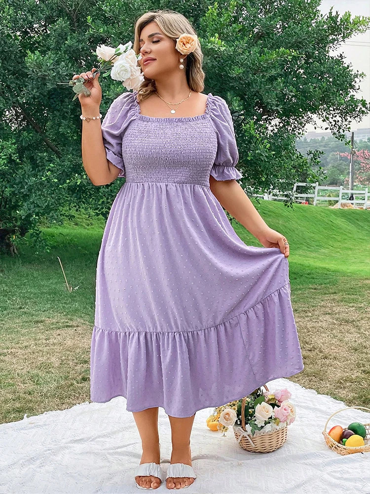 Robe lilas grande taille