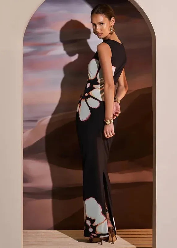 Robe longue cut-out
