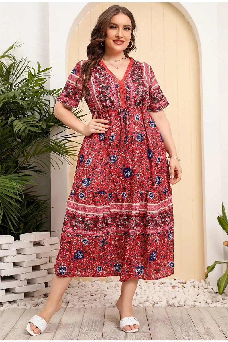 Robe boheme femme ronde