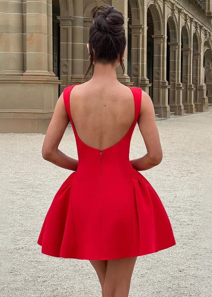 Robe patineuse rouge