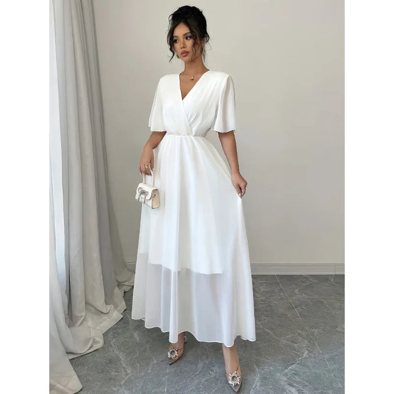 Robe blanche mousseline