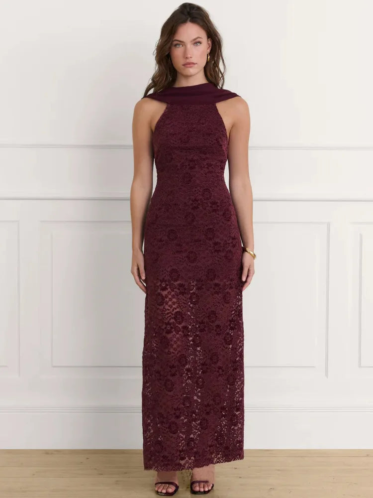 Robe de soirée bordeaux velours