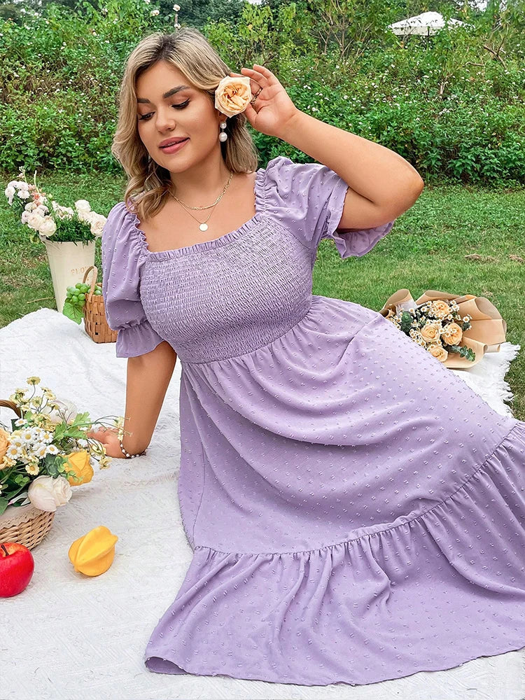Robe lilas grande taille